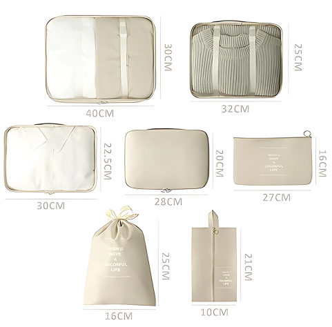 Quick Bagages ™  - 7 organiseurs pour vos bagages